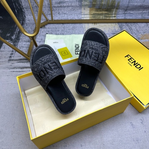 Replica Fendi Slippers For Women #1210012 $85.00 USD for Wholesale