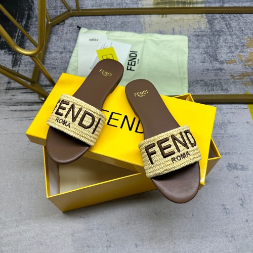 Replica Fendi Slippers For Women #1210029 $80.00 USD for Wholesale