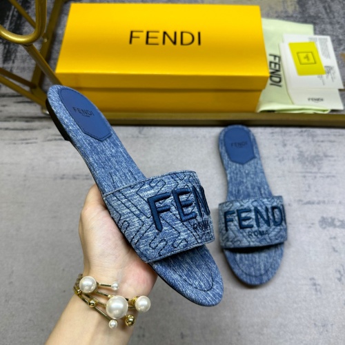 Replica Fendi Slippers For Women #1210031 $80.00 USD for Wholesale