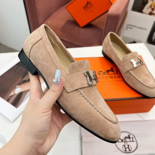 Replica Hermes Leather Shoes For Women #1210090 $96.00 USD for Wholesale