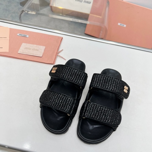 Replica MIU MIU Slippers For Women #1212014 $92.00 USD for Wholesale