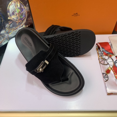 Replica Hermes Slippers For Men #1216674 $80.00 USD for Wholesale