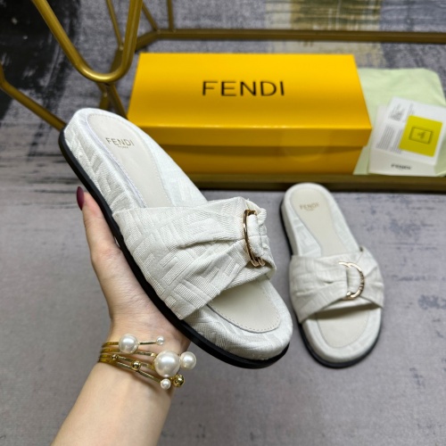 Replica Fendi Slippers For Women #1216827 $80.00 USD for Wholesale