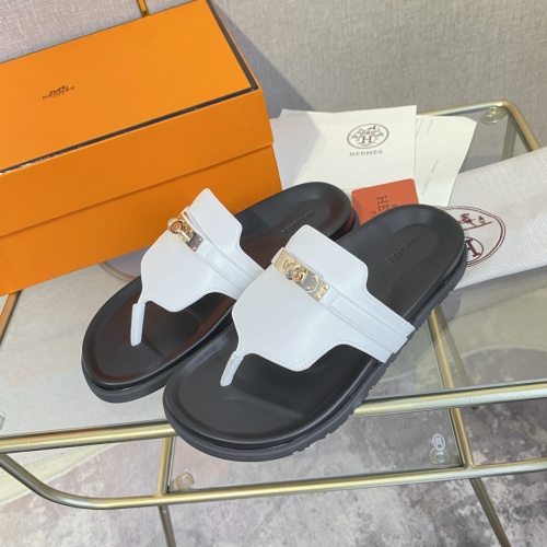 Replica Hermes Slippers For Men #1217273 $76.00 USD for Wholesale