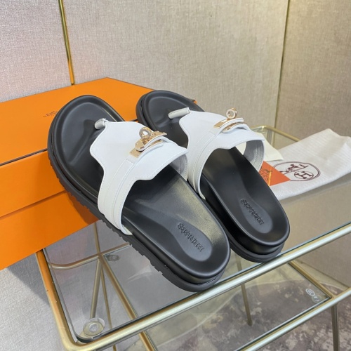 Replica Hermes Slippers For Men #1217273 $76.00 USD for Wholesale