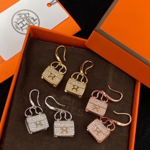 Replica Hermes Earrings For Women #1219110 $29.00 USD for Wholesale