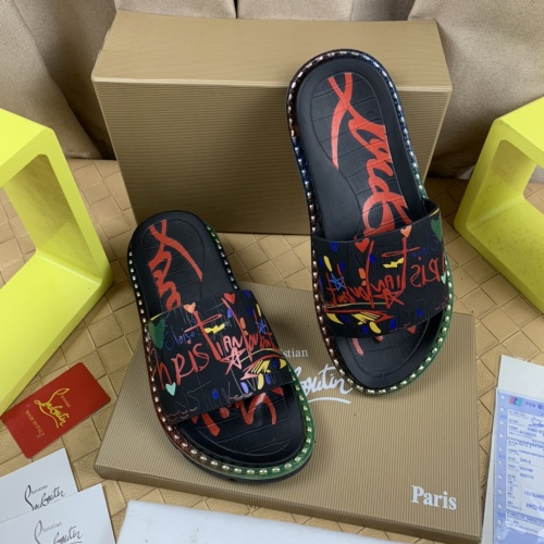 Replica Christian Louboutin CL Slippers For Men #1220166 $72.00 USD for Wholesale