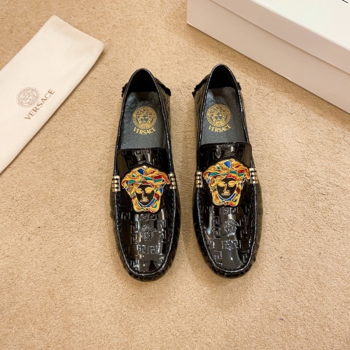 Cheap Versace Leather Shoes For Men #1220613, $$68.00 USD On Versace Leather Shoes