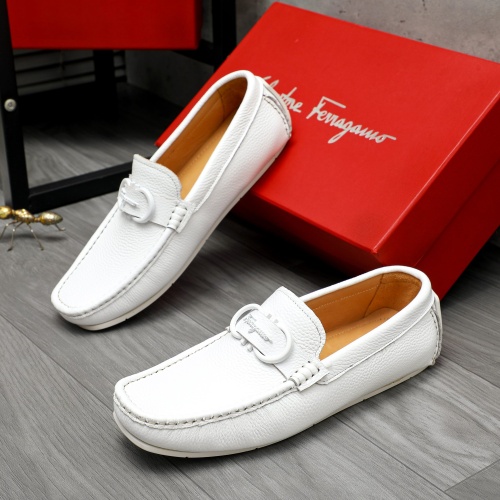 Cheap Salvatore Ferragamo Leather Shoes For Men #1221159, $$82.00 USD On Salvatore Ferragamo Leather Shoes