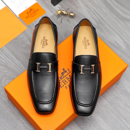 Replica Hermes Leather Shoes For Men #1221291 $82.00 USD for Wholesale