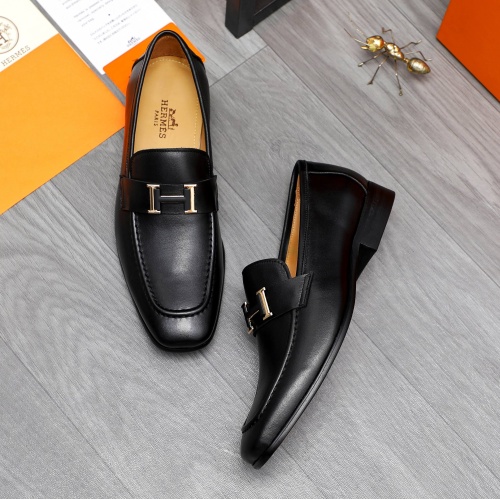 Replica Hermes Leather Shoes For Men #1221291 $82.00 USD for Wholesale