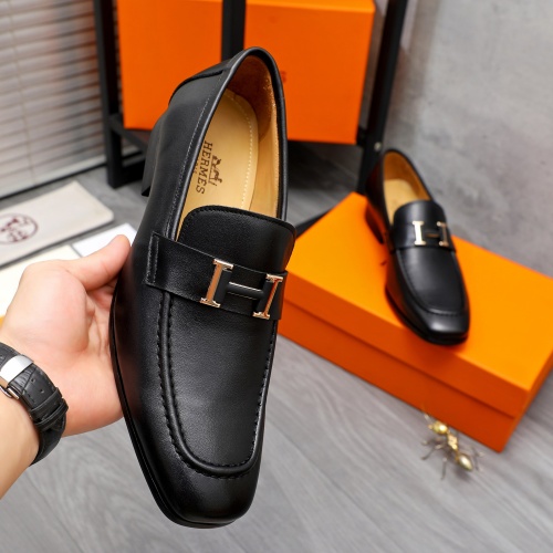 Replica Hermes Leather Shoes For Men #1221291 $82.00 USD for Wholesale