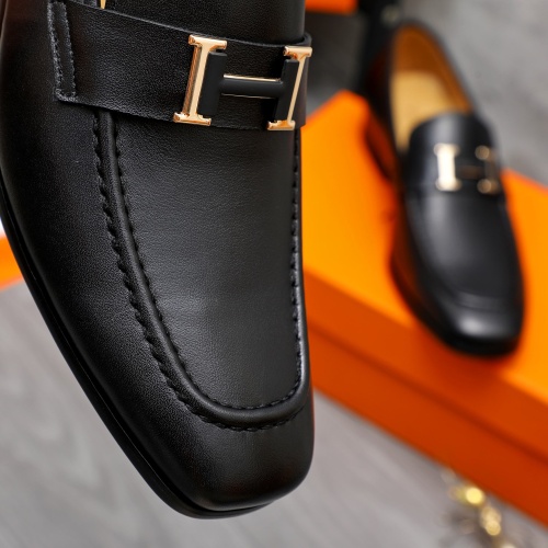 Replica Hermes Leather Shoes For Men #1221291 $82.00 USD for Wholesale