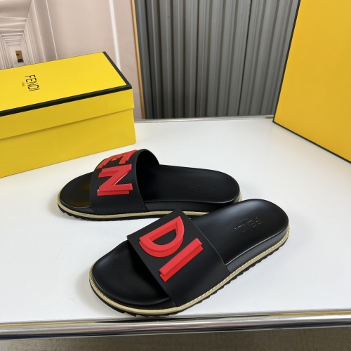 Replica Fendi Slippers For Men #1221359 $45.00 USD for Wholesale