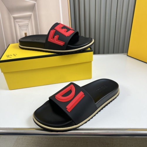 Replica Fendi Slippers For Men #1221359 $45.00 USD for Wholesale