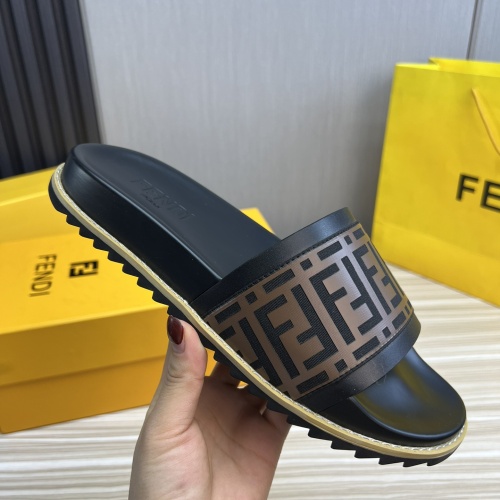 Replica Fendi Slippers For Men #1221393 $45.00 USD for Wholesale