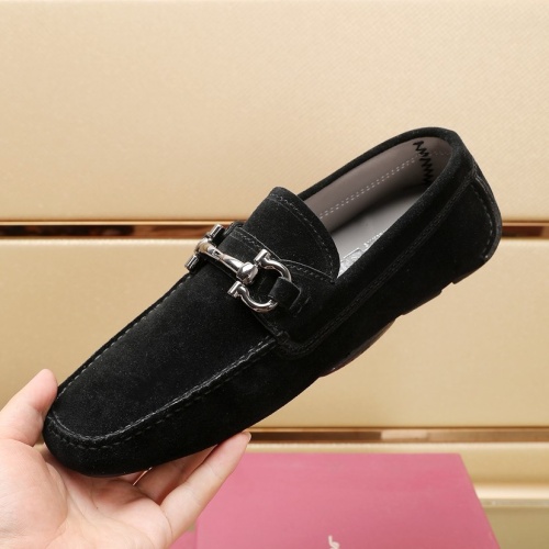 Replica Salvatore Ferragamo Leather Shoes For Men #1221557 $118.00 USD for Wholesale