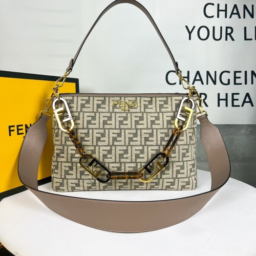 Cheap Fendi AAA Quality Shoulder Bags For Women #1223450, $$105.00 USD On Fendi AAA Quality Shoulder Bags