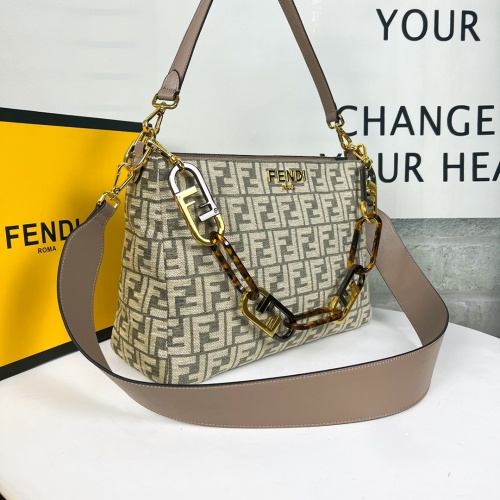 Replica Fendi AAA Quality Shoulder Bags For Women #1223450 $105.00 USD for Wholesale