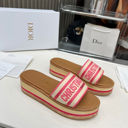 Replica Christian Dior Slippers For Women #1224871 $102.00 USD for Wholesale