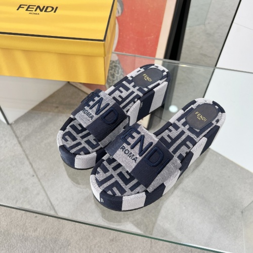 Replica Fendi Slippers For Women #1225501 $85.00 USD for Wholesale