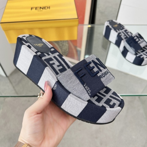 Replica Fendi Slippers For Women #1225501 $85.00 USD for Wholesale