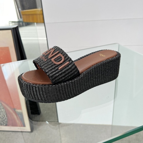 Replica Fendi Slippers For Women #1225503 $88.00 USD for Wholesale