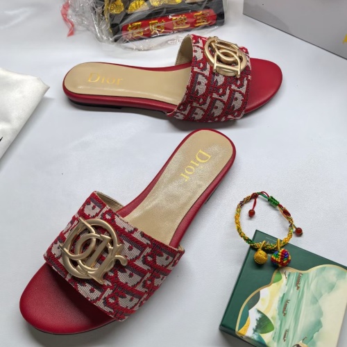 Replica Christian Dior Slippers For Women #1225541 $68.00 USD for Wholesale