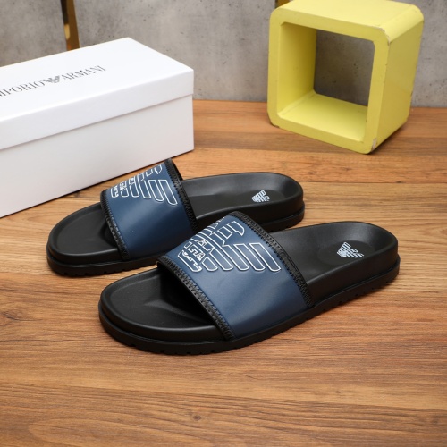 Replica Armani Slippers For Men #1225635 $56.00 USD for Wholesale