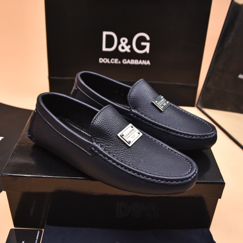 Replica Dolce & Gabbana D&G Leather Shoes For Men #1230284 $80.00 USD for Wholesale