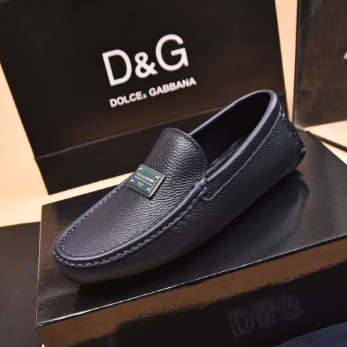 Replica Dolce & Gabbana D&G Leather Shoes For Men #1230284 $80.00 USD for Wholesale