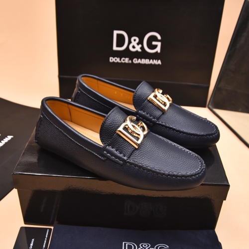 Replica Dolce & Gabbana D&G Leather Shoes For Men #1230292 $80.00 USD for Wholesale