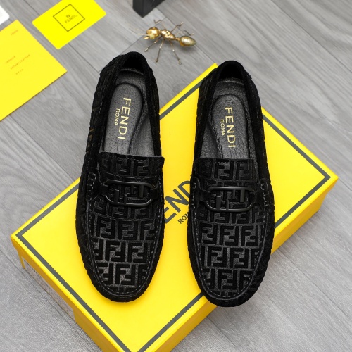 Replica Fendi Leather Shoes For Men #1230297 $68.00 USD for Wholesale