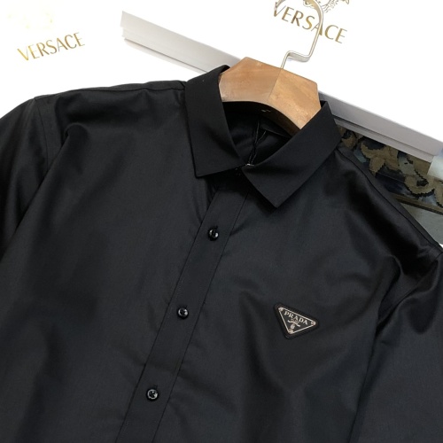 Replica Prada Shirts Short Sleeved For Men #1230736 $42.00 USD for Wholesale