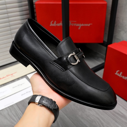 Replica Salvatore Ferragamo Leather Shoes For Men #1230847 $82.00 USD for Wholesale