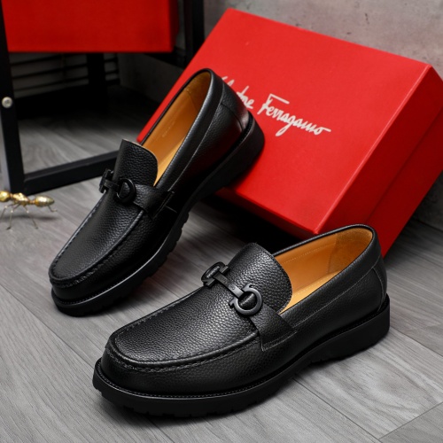 Cheap Salvatore Ferragamo Leather Shoes For Men #1230855, $$88.00 USD On Salvatore Ferragamo Leather Shoes