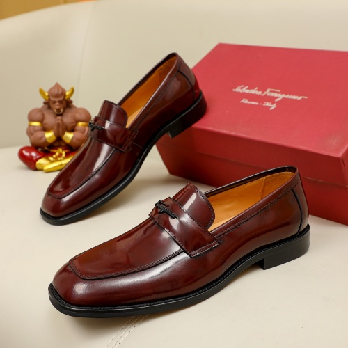 Cheap Salvatore Ferragamo Leather Shoes For Men #1230865, $$85.00 USD On Salvatore Ferragamo Leather Shoes