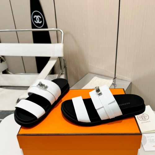 Replica Hermes Slippers For Men #1232097 $98.00 USD for Wholesale