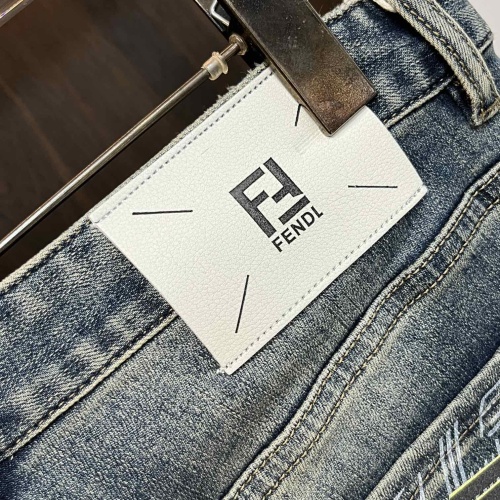 Replica Fendi Jeans For Men #1233410 $80.00 USD for Wholesale