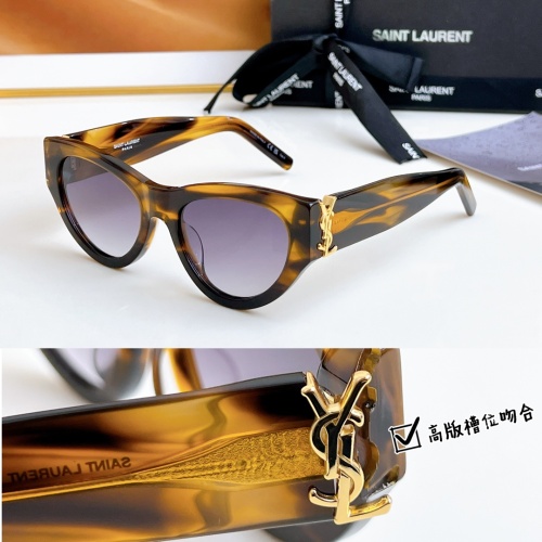 Cheap Yves Saint Laurent YSL AAA Quality Sunglasses #1235858, $$60.00 USD On Yves Saint Laurent YSL AAA Quality Sunglasses