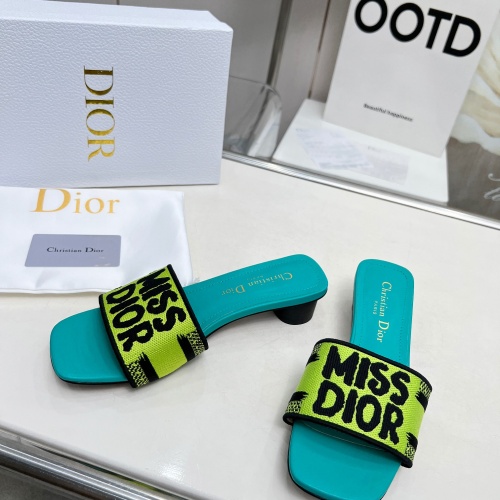 Replica Christian Dior Slippers For Women #1236252 $82.00 USD for Wholesale