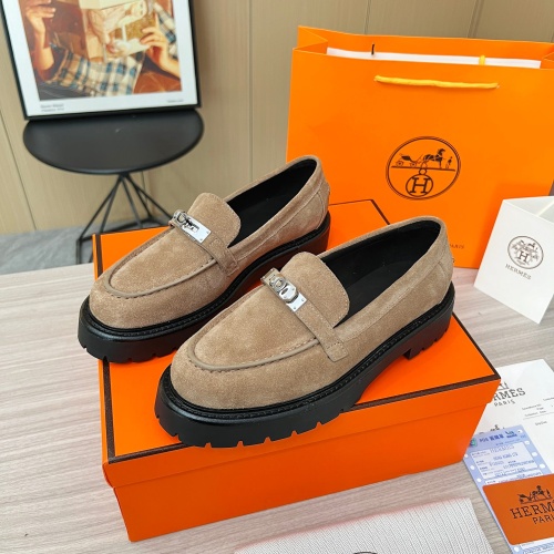 Cheap Hermes Leather Shoes For Women #1236604, $$102.00 USD On Hermes Leather Shoes