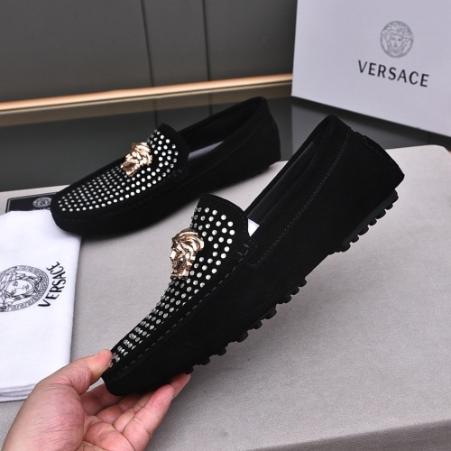 Replica Versace Leather Shoes For Men #1237198 $76.00 USD for Wholesale