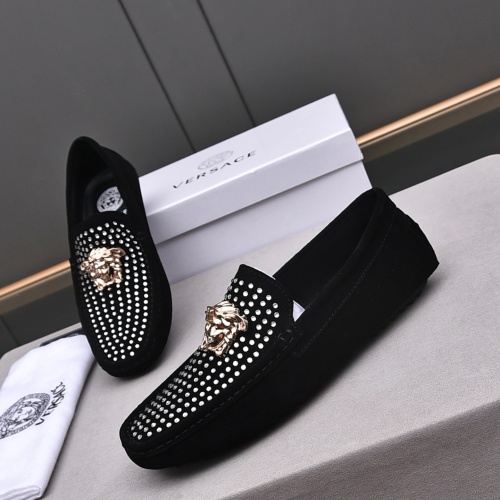 Replica Versace Leather Shoes For Men #1237198 $76.00 USD for Wholesale