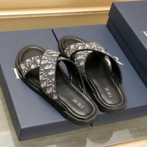 Replica Christian Dior Slippers For Men #1237211 $72.00 USD for Wholesale