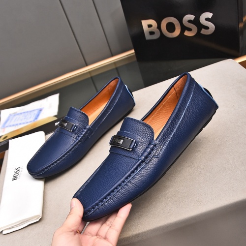 Replica Boss Leather Shoes For Men #1237230 $76.00 USD for Wholesale