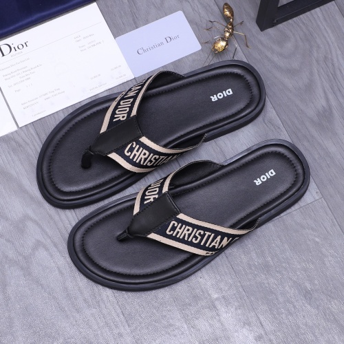 Replica Christian Dior Slippers For Men #1237405 $42.00 USD for Wholesale