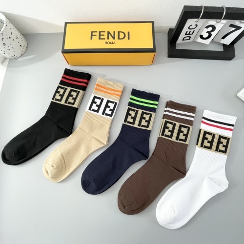 Replica Fendi Socks #1237740 $29.00 USD for Wholesale