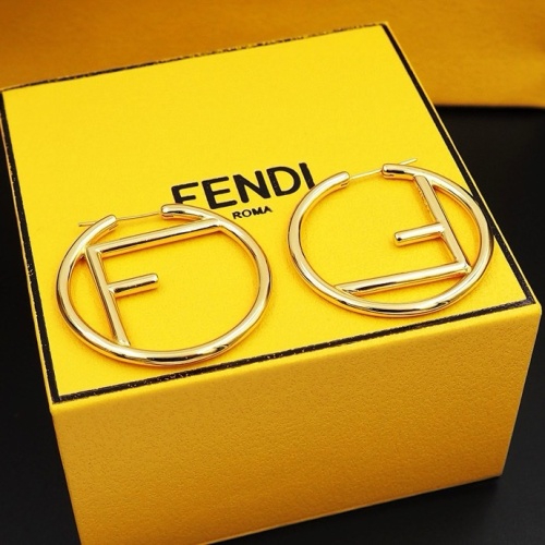 Replica Fendi Earrings For Women #1238745 $25.00 USD for Wholesale