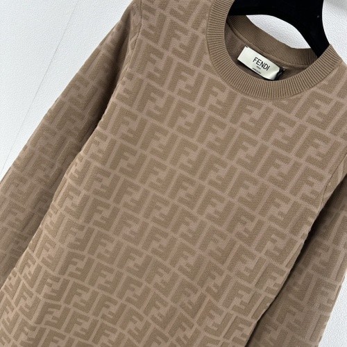 Replica Fendi Dresses Long Sleeved For Women #1239602 $100.00 USD for Wholesale